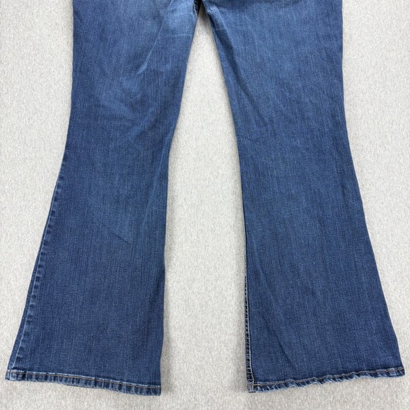 Maurices Jeans Womens 16 Long Mid Rise Flared Bootcut Stretch Blue Denim Casual - Picture 9 of 14